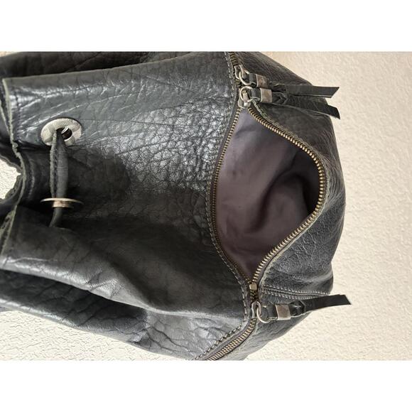 VTG Leather Backpack Purse The Sak Drawstring - Picture 7 of 8